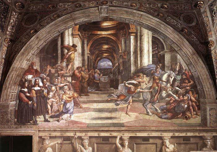 RAFFAELLO Sanzio The Expulsion of Heliodorus from the Temple china oil painting image